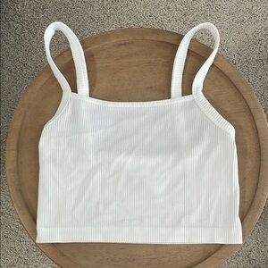 Colsie Black Ribbed Crop Tank Top Size M